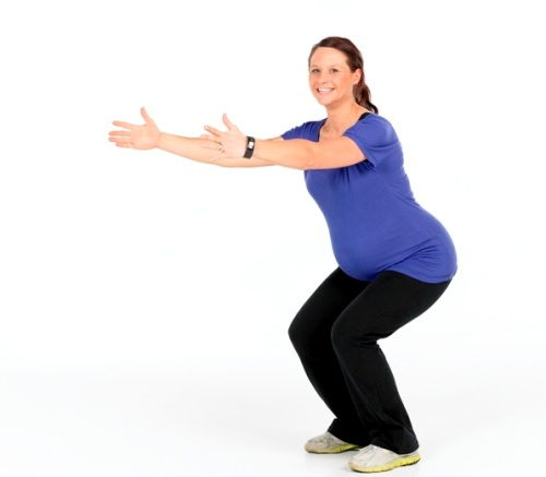Exercises During Second Trimester-Simple Squats