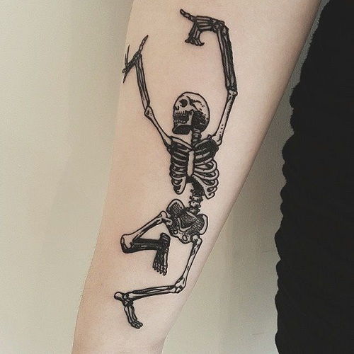 Skelet Dancing Tattoo