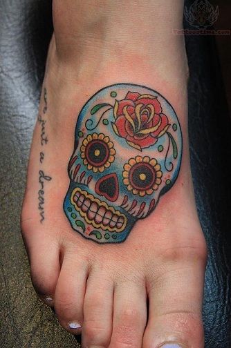 Skelet Tattoo on Foot