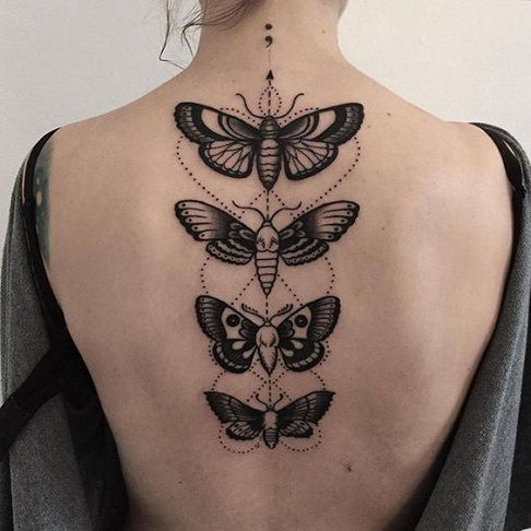 Nuostabus Moth Tattoo Design