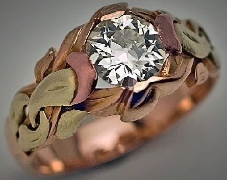 Rose Gold and Diamond Ring for Men