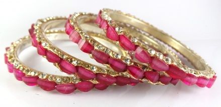 Red Stone Bangles