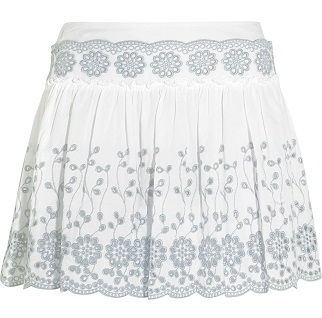 Medvilnė Broderie Mini Skirt