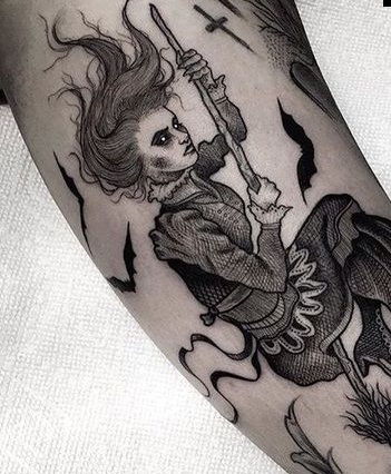 Incredibil Witch Tattoo Design