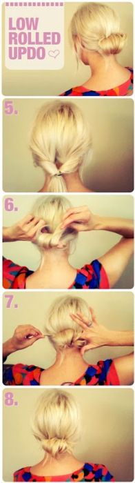 rolled up Ponytail hairstyle