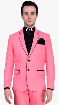 Shaftesbury London Pink Solid Blazer