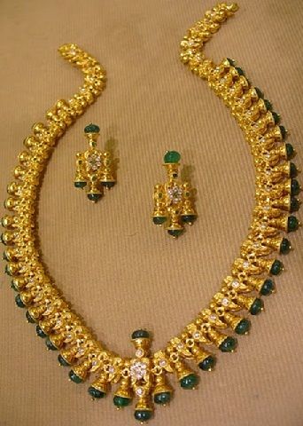 tradițional-aur-smarald-colier-cu-earrings1
