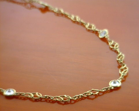 18k Gold Chain with diamonds