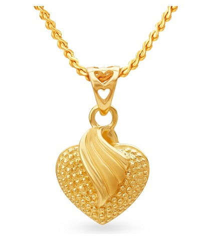 Gold Necklace With Heart Pendant