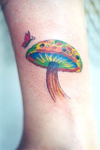 convectivă Mushroom Tattoo Design