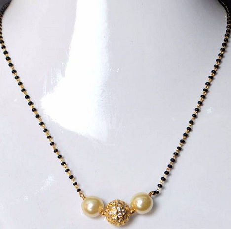 Artificial pearl mangalsutra
