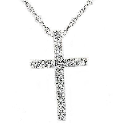 Diamant cross necklace