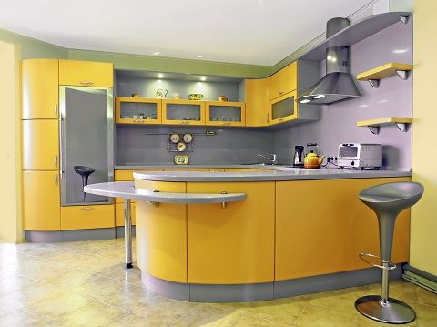 Geltona and Grey Kitchen Interiors