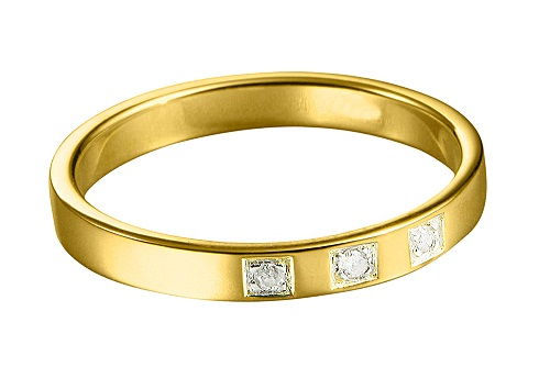 Auksas Plated Diamond Ring