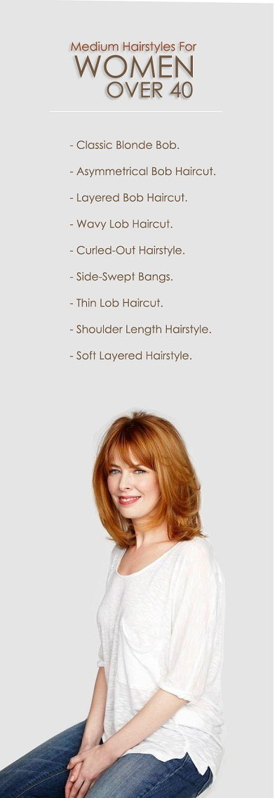 Mediu Hairstyles For Women Over 40