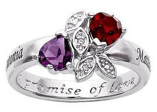 Diamant Heart Couple Promise Ring