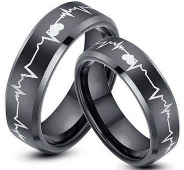 Heart Beat Couple Promise Ring
