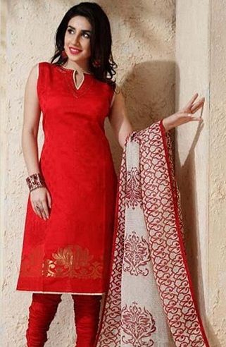 Simple Red Salwar Suit Design