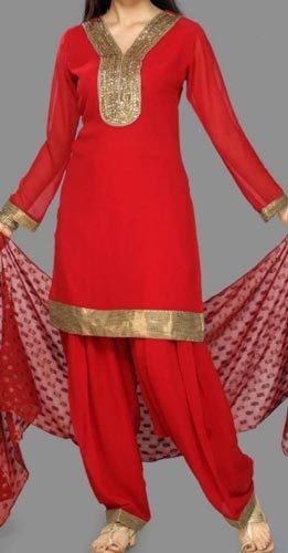 Red Punjabi Salwar Suits Design