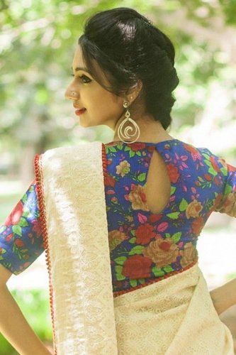Saree Blouse Back Neck Designs-Multicolored Blouse 6