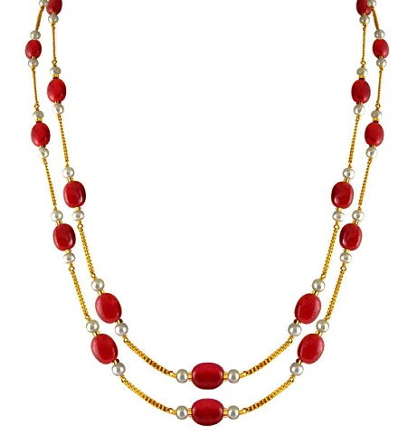 Simplu Gold Chain with Stone