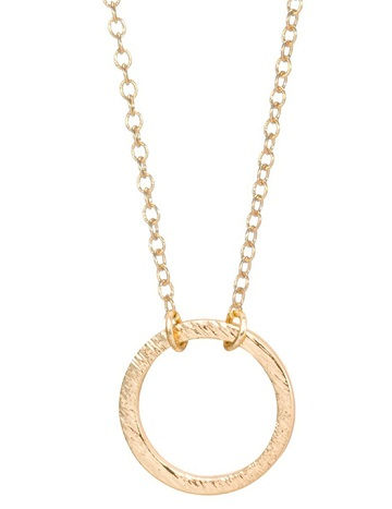 Inel Pendant Simple Gold Chain