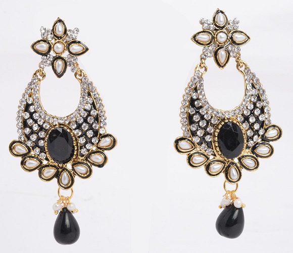 Artificial Kundan Temple Jewellery Earrings