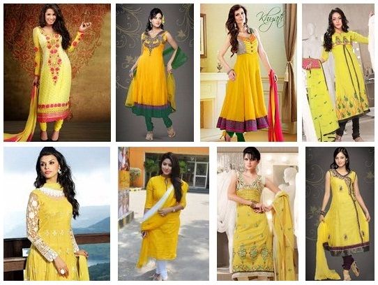 Yellow Salwar kameez Designs girls