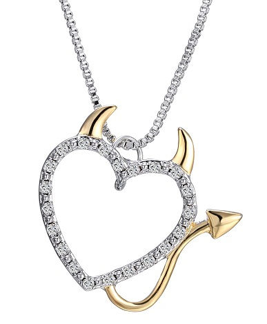 Symbol Devil heart necklace