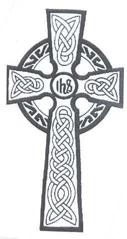 kelta tribal cross tattoo design