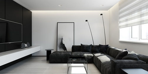 Črna and White Interior Design