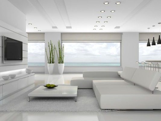 Whitish Contemporary Living Room