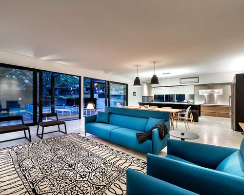 Oceanic Blue Living Room