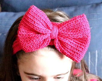 Bow Tie Shaped Crochet Headbands