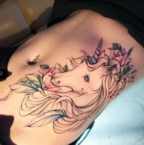 Kreatív Unicorn Tattoo Designs