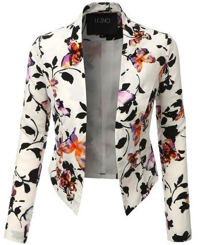 Formal Style Womens Floral Blazer