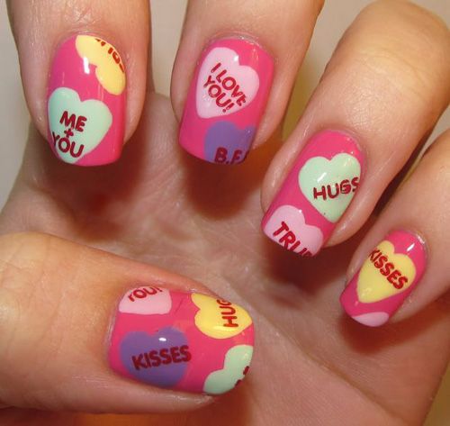 Cute Valentines Day Nail Art
