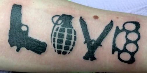 Deadly Gangster Tattoo Design