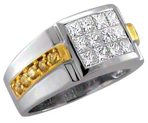 Platina Diamond Ring with Gold