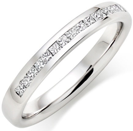 Egyszerű Crystals Platinum Diamond Ring