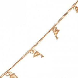 Cute Fish Hooked Gold Plated Anklets for Girls