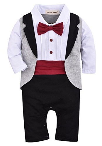 Tuxedo Cotton Jumpsuit for Toddlers