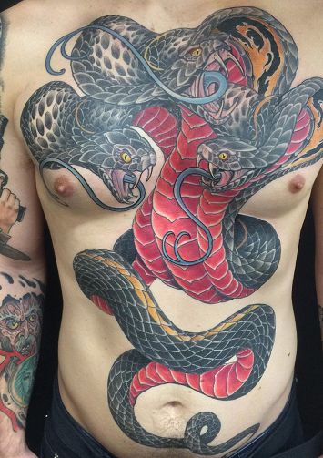 Colorat Reptile Tattoo Design