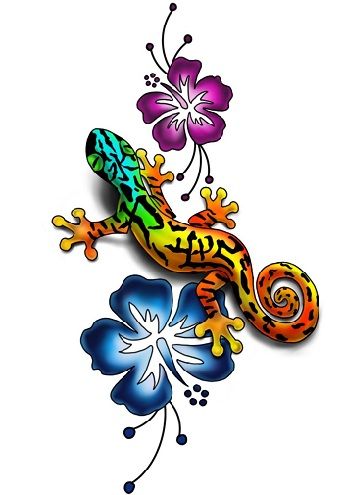 Művészeti Gecko Tattoo Design