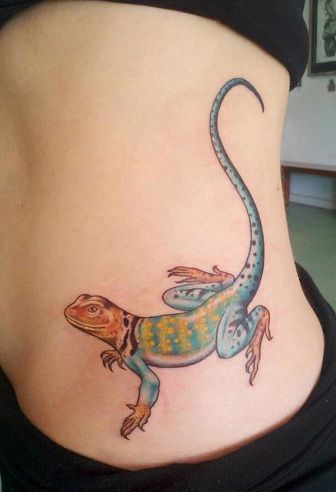 hipnotizáló Gecko Tattoo Design