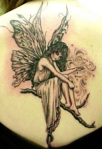 Sfârâit Gothic Fairy Tattoo Design