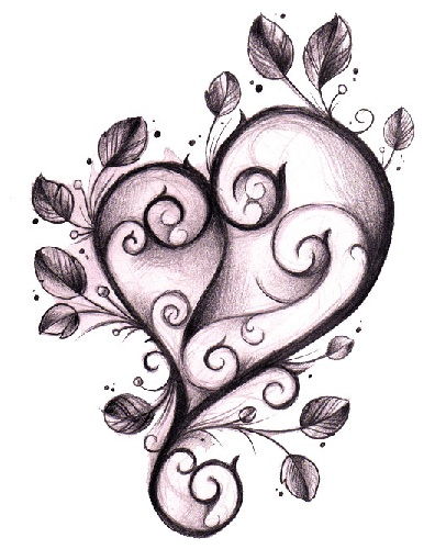 Impresionant Gothic Heart Tattoo Design