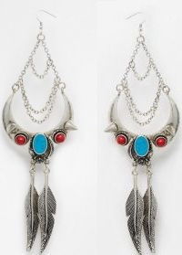  peacock feather earrings