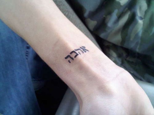 Pentru Wrist Hebrew Tattoo