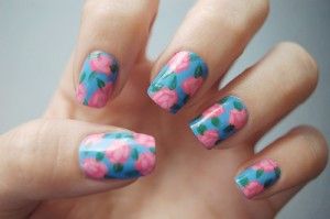 9 Simple and Easy Rose Nail Art Designs with Images | Styles At Life
